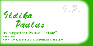 ildiko paulus business card